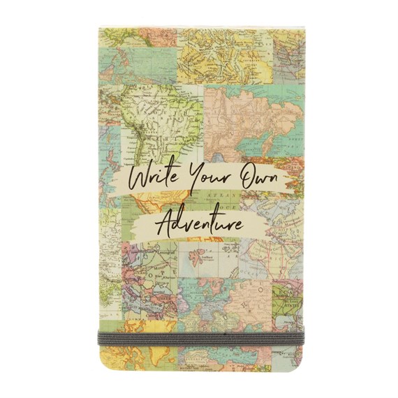 Vintage Map Collage Flip Notebook